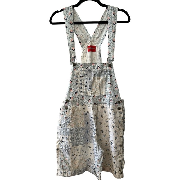 Vintage Floral Patchwork Cottagecore Retro 90s/Y2k Shortalls Overalls